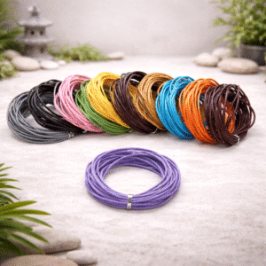 Cordon en cuir 1 mm au mètre - 12 coloris