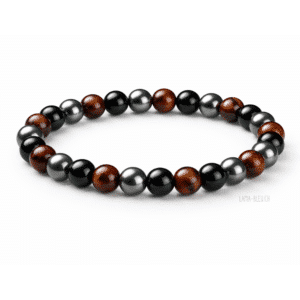 Bracelet Protection – Obsidienne, Œil de taureau & Hématite - 8mm