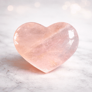 Cœur en Quartz Rose – 7 cm