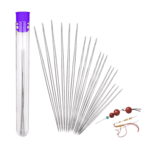 Lot de 18 aiguilles à perles – Assortiment 4,5 à 12,5 cm