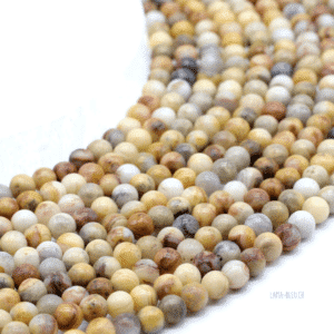 Perles Agate Crazy Lace 6 mm – Fil 40 cm