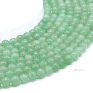 Perles Aventurine Verte 6 mm – Fil 40 cm