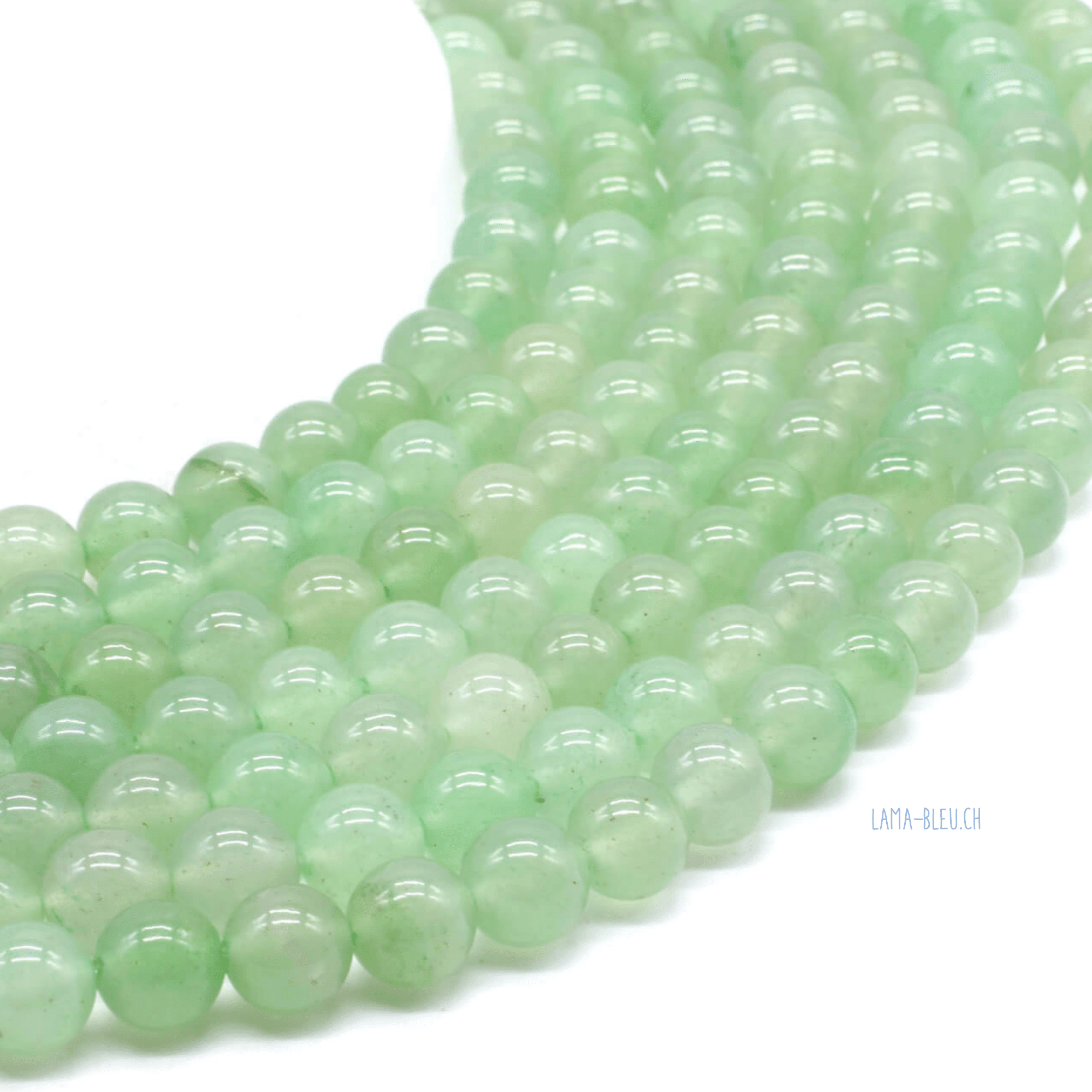 Perles Aventurine Verte 8 mm – Fil 40 cm