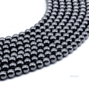 Perles Hématite 6 mm – Fil 40 cm