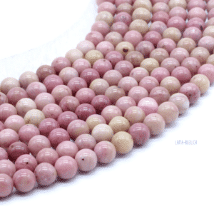 Perles Rhodonite Unie 6 mm – Fil 40 cm