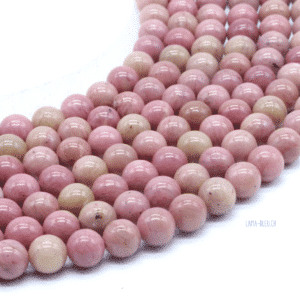 Perles Rhodonite Unie 8 mm – Fil 40 cm