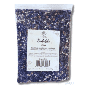 Sodalite A+ Chips de pierres naturelles (3-5mm) - 500g