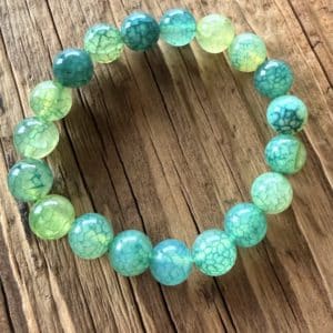 Bracelet en Agate Verte Craquelée – Création unique