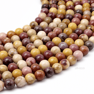 Perles Jaspe Mokaïte 6 mm – Fil 40 cm