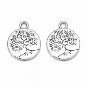 Breloques Arbre de Vie argentées