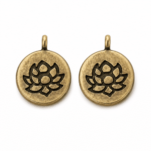 Breloques Fleur de Lotus bronze