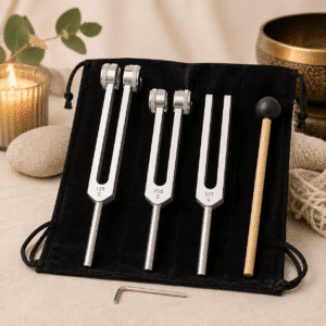 Jeu de 3 Diapasons Thérapeutiques – 128Hz, 256Hz & 512Hz