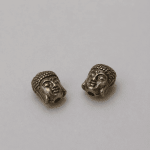 Perles tête de Bouddha 9x11 mm – Bronze (lot de 2)