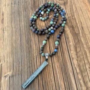 Mala 108 perles en Jaspe Africain – Pierre d’Évolution et d’Ancrage