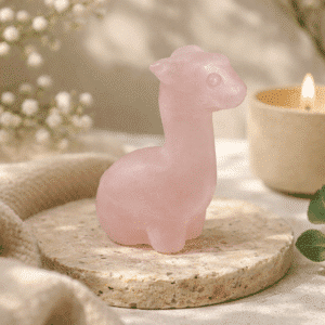 Lama en Quartz rose – Amour & Douceur