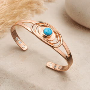 Bracelet en cuivre avec 6 Aimants – Turquénite & Ovales