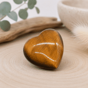 Cœur en Œil de Tigre – Protection & Confiance - 3cm