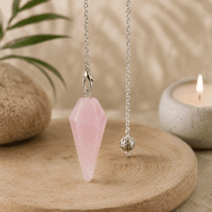 Pendule en Quartz Rose – Radiesthésie & Méditation