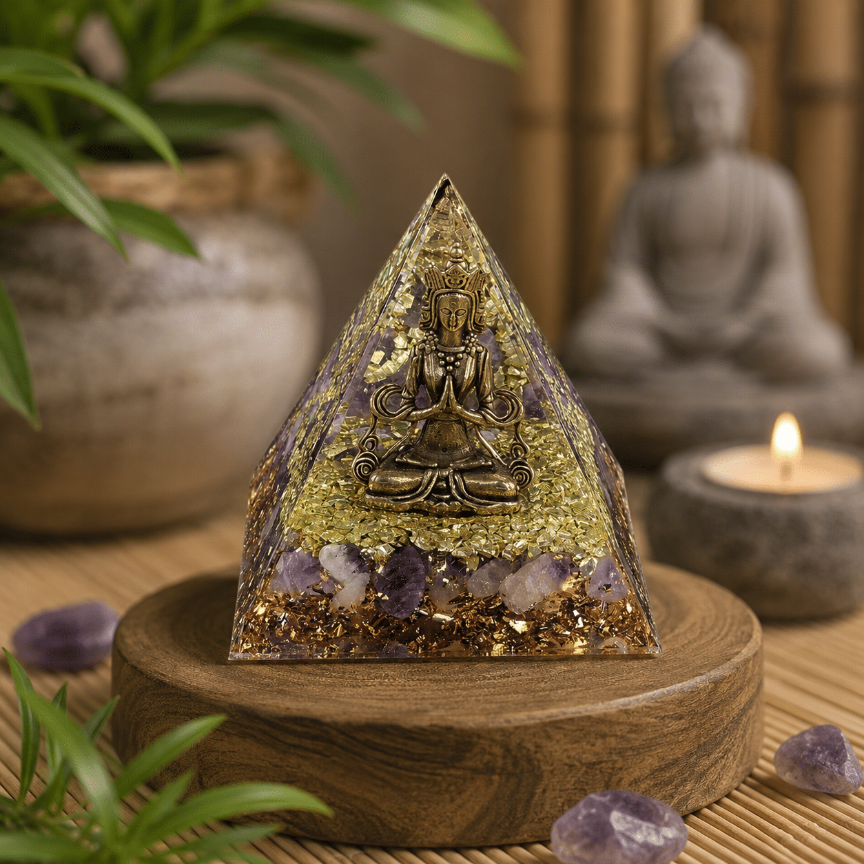 Pyramide « Sérénité de Shiva » – 6 cm