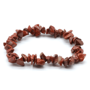 Bracelet Chips en Jaspe Rouge d'Afrique du Sud