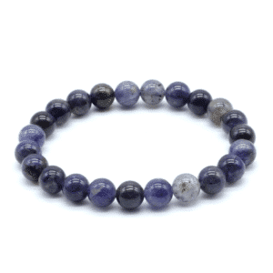 Bracelet en Cordiérite du Brésil – Perles 8 mm