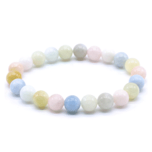 Bracelet en Morganite de Madagascar – Perles 8 mm