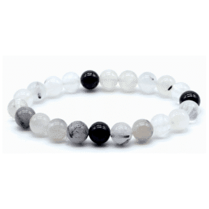 Bracelet en Quartz Tourmaliné de Chine – Perles 8 mm