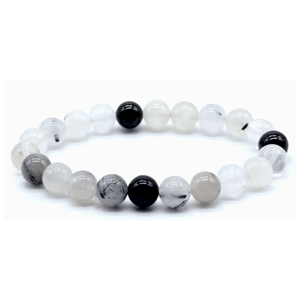 Bracelet en Quartz Tourmaliné de Chine – Perles 8 mm