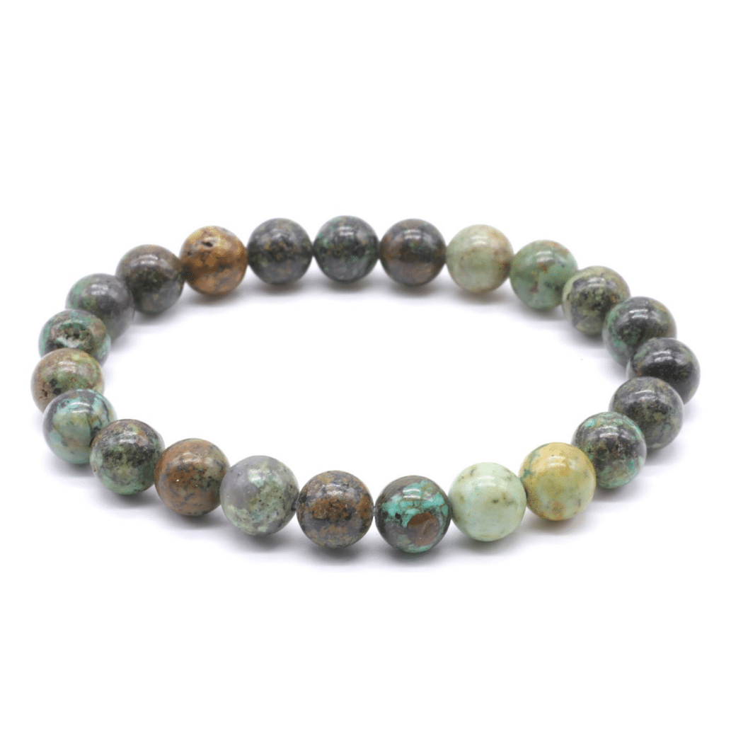 Bracelet en Turquoise Africaine d'Afrique du Sud – Perles 8 mm
