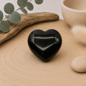Cœur en Obsidienne Noire – Protection & Ancrage