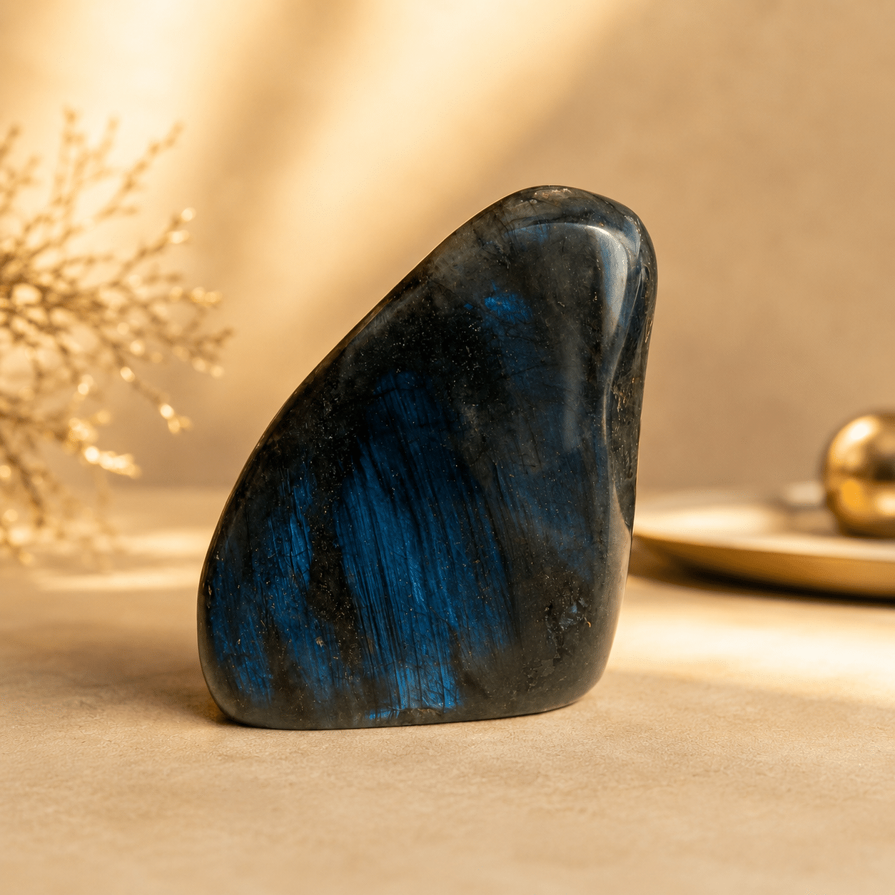 Grande Labradorite bleue forme libre – Madagascar – 940 g