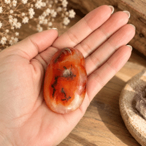 Cornaline – Grand galet poli – Pièce unique 84 g