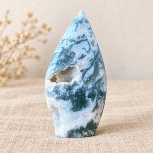 Flamme en agate mousse – 10 cm – 127 g